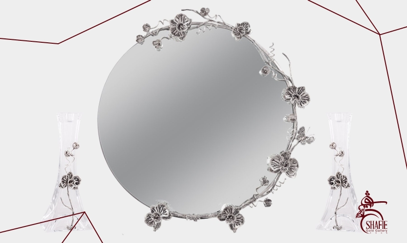 آینه شمعدان مدرن و عروس | راهنمای خرید و قیمت انواع آینه شمعدان از رنگل